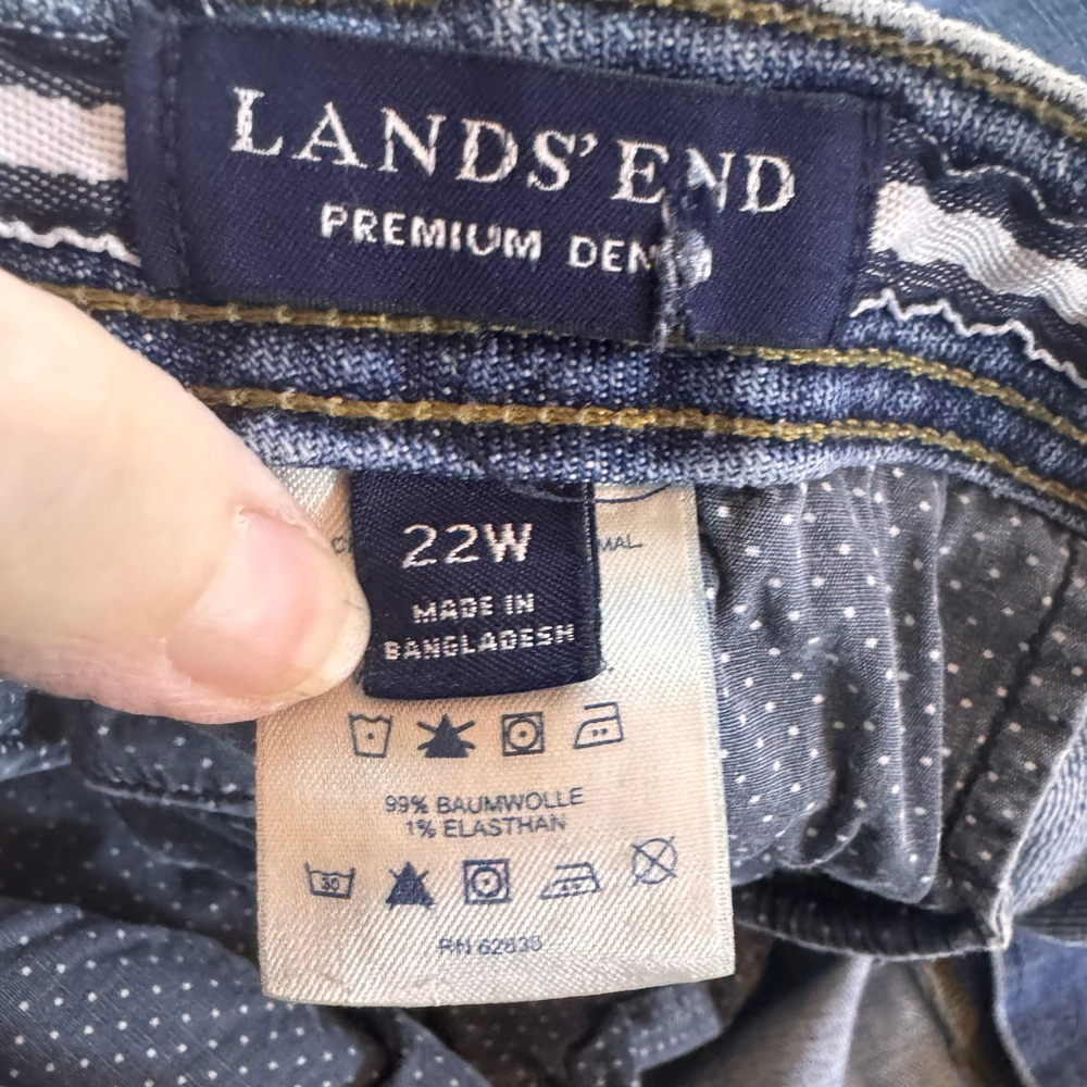 Women's Lands' End Blue Denim Pencil Skirt 22W - Picture 5 of 7